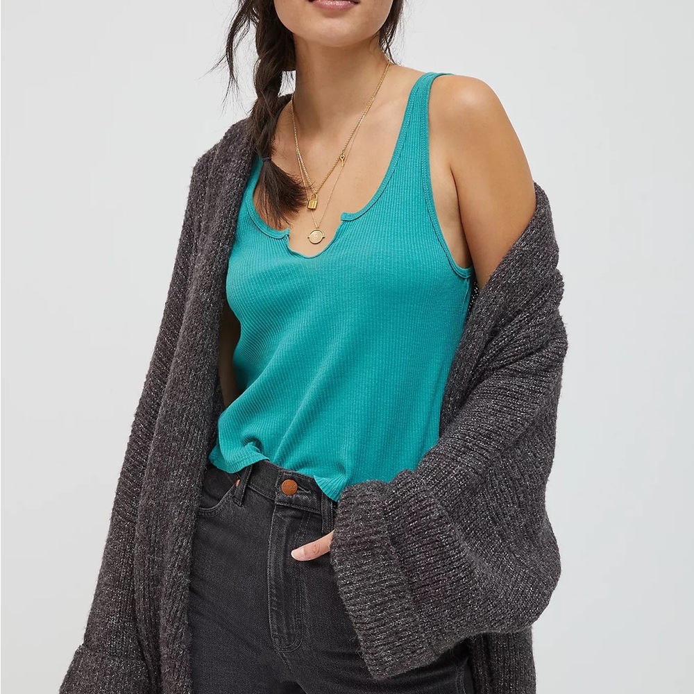 NEW! Anthropologie LACAUSA Anisa Notch-Neck Tank Size S $38.50